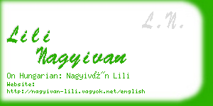 lili nagyivan business card